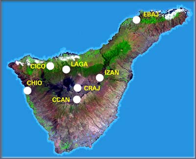 Red temporal de vigilancia sísmica y vulcanológica